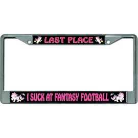 I Suck at Fantasy Football #4 Chrome License Plate Frame