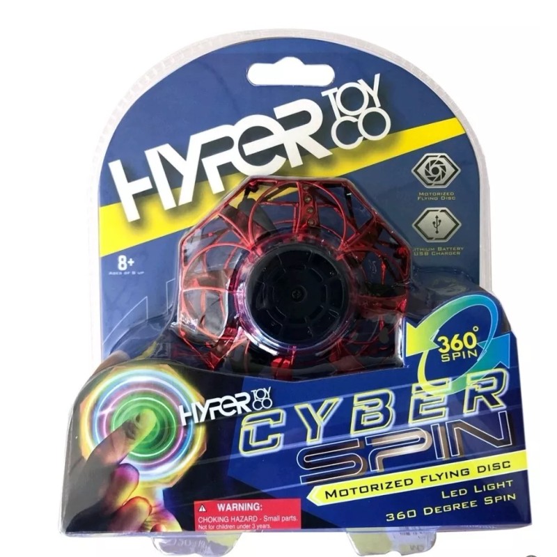 Hyper Toy Cyber Spin Motorized Mini 3'' Red Flying Disc