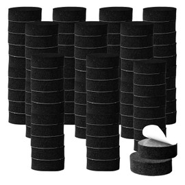 Zinkebol 100 PCS Black Round Self Stick Furniture Pads, Non Slip Anti Scratches Felt Pads Floors Protector, 19mm Diameter