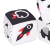4pcs Baby Cloth Blocks Toy Letters Animals Learning Black White