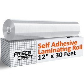 Frisco Craft Transparent Self Adhesive Laminating Roll - Self Laminating Sheets for Decals, Sticker, Photos & More - No Heat Sealing, Glossy, Clear Sheets (12" x 30 ft)
