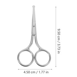 NOLITOY Stainless Steel Eyebrow Scissors Set 2pcs Round Tip Grooming Scissors for Women Nose Hair Removal and Eyebrow Trimming Small Beauty Tool