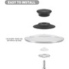 Set of 4 pot lid handles, lid knob, with screw
