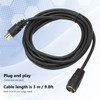 6 Pin DIN Male to Female Cable Sound Data Signal