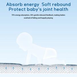 ILPEOD Baby Play Mat 1.2" Thick Memory Foam Nursery Rug Area Rug, 6’7” X 6’7” Yoga Mat Playmat Crawling Mat for Baby,Toddlers, Infants, Kids,Floor Mat Tatami Mat for Living Room with Non-Slip(Green)