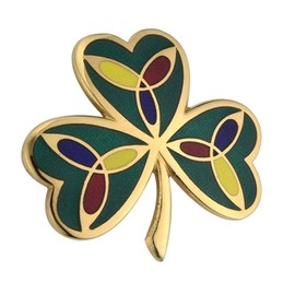 Shamrock Brooch Gold Plated Irish Made