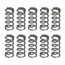 sourcing map 10Pcs Compression Spring, 2mm OD, 0.3mm Wire Size, 5mm Free Length, Spring Steel Construction Extended Mechanical Compression Springs for Shop and Home Repairs, Silver Tone