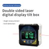 Two-sided Laser Digital Protractor Magnetic Inclinometer 4 x 90° Angle