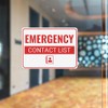 Classic Framed Plus Emergency Contact List Door or Wall Sign