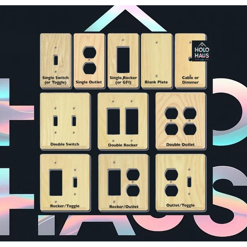 Godzilla themed HOLOGRAHPHIC wall plate cover:_Night_Double outlet