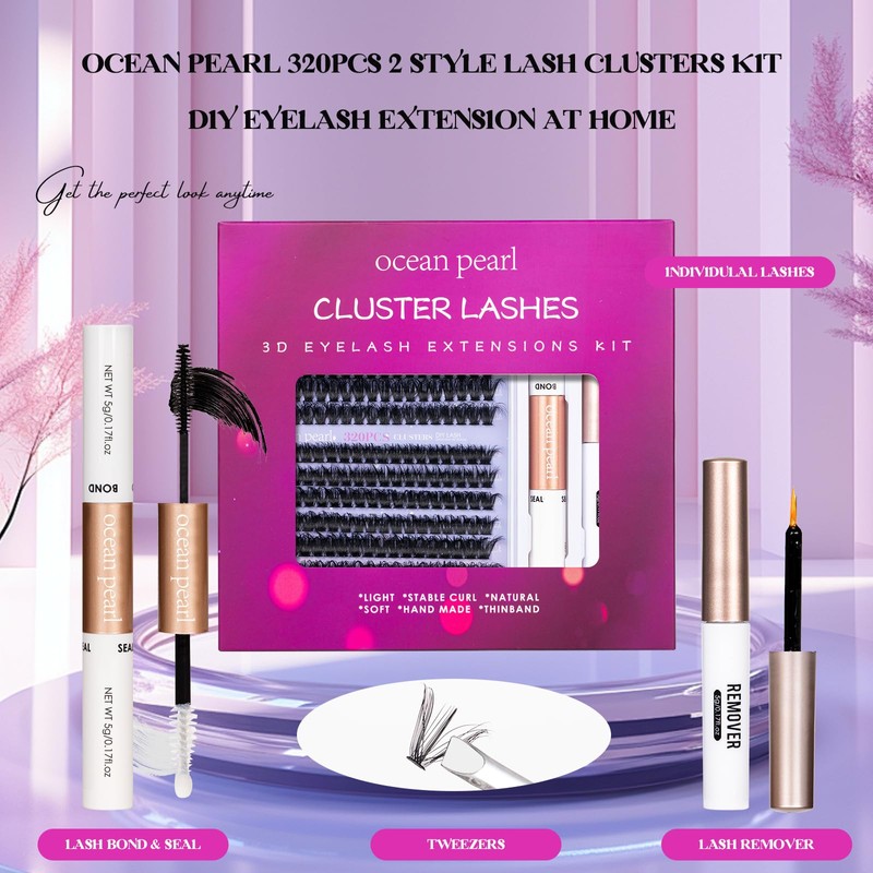 3D Thick Lash Extension Kit 320 Pcs Fluffy Lash Clusters