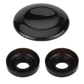 Nikou A6 Joystick Centre Button Cover - MMI Button Repair Kit with 2 Sealing Rings Stable Performance for A4 A5 A6 Q5 Q7 S5 S6 (Black Paint)