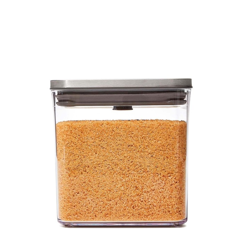 OXO Airtight 2.6L Stainless Steel Pop Container, Big Square, Short,