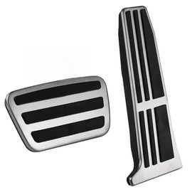 CKE Compatible with Toyota Camry RAV4 Avalon Highlander Sienna Venza bZ4X Prius Crown for Lexus ES LS Car Pedals Foot Pedal Covers Brake and Gas Pedal Pads -Black Silver