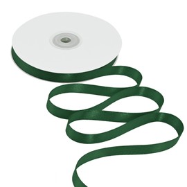 Ribreeze 3/8 inch Forest Green Satin Ribbon 50 Yards for Gift Wrapping Weddings DIY Floral Decor Sewing & More