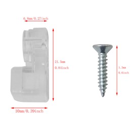 DGBRSM 20pcs Clear Glass Retainer Clip with Screws for Cabinets, Windows, Doors and Mirrors Durable Panel Bracket
