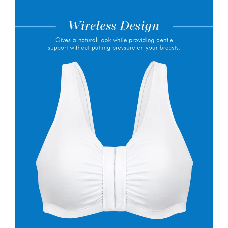 Bestform 5006014 Comfortable Unlined Wireless Cotton Stretch Sports Bra with
