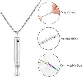 SSKHE 2PCS Breathing Necklace, Anxiety Relief Necklace, Anapana Breathing Necklace, Breathing Stress Relief Necklace for Men Women Meditation Anxiety Relief