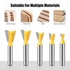 MACHSWON 5 PCS Straight Cut Router Bit Set Milling Cutter