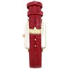 Anne Klein AK/3820 Women's Crocodile Embossed Glitter Accents Watch, Red/Gold,