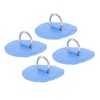 4PCS D Ring Patch PVC Round Shape Strong Stainless Steel