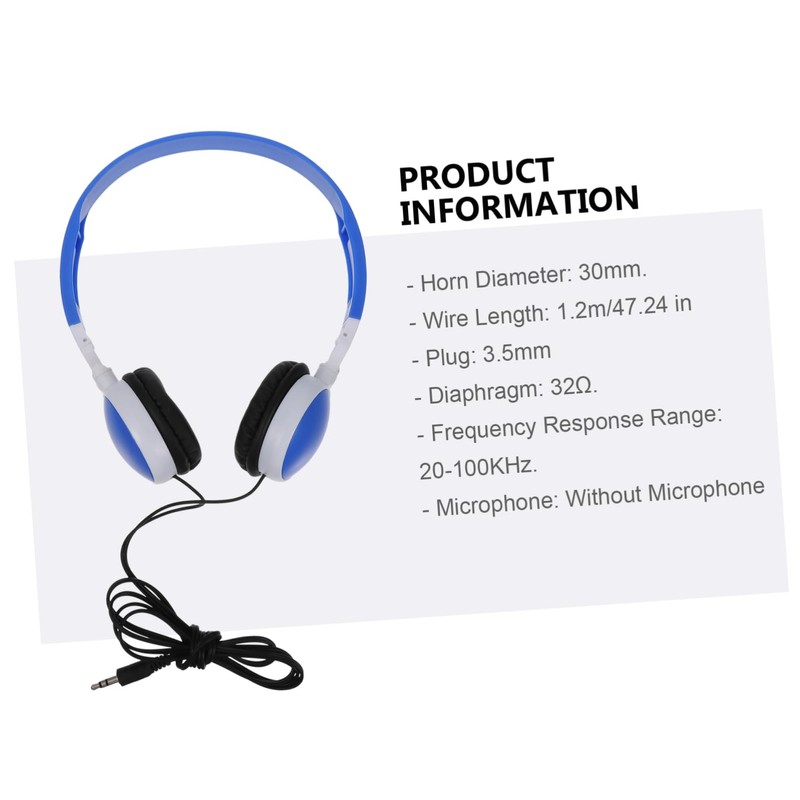 TEHAUX 1pc Foldable Headset Lightweight Ear Headphones for School Music