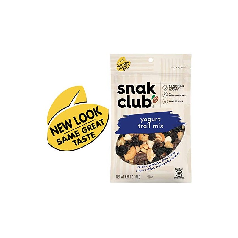 Snak Club Yogurt Nut Trail Mix, 6.75 Ounce Resealable Bag