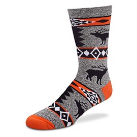 For Bare Feet Women's FBF Originals Wildlife Novelty Socks, Elk Blanket Motif, Medium