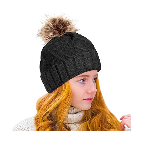 OZERO Womens Winter Hats, Trendy Warm Soft Stretch Knit Beanie