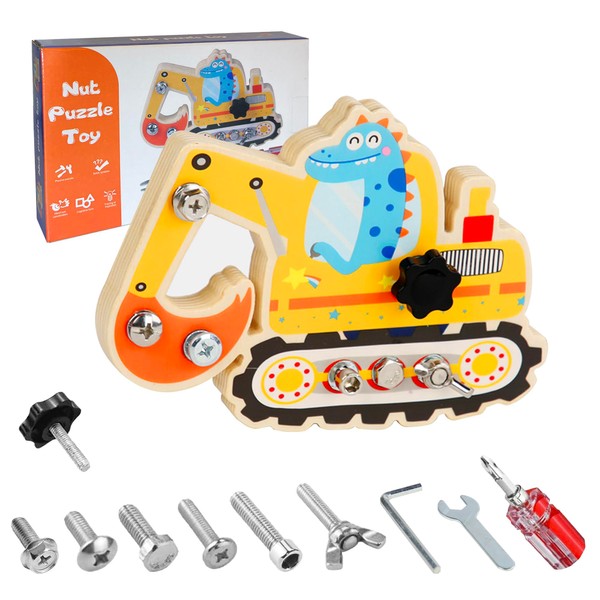 LUMIN TUTU Montessori Toy from 2 Years, Montessori Screw Board