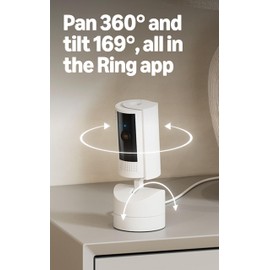 Ring Pan-Tilt Indoor Camera | Plug-In Pet Security Camera | 360° pan & 169° tilt coverage, Manual Privacy Cover, HD video, Two-Way Talk, Wi-Fi | 30-day free trial of Ring Subscription Plan