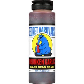 Secret Aardvark Drunken Garlic Black Bean | Made with Soy Sauce, Fermented Black Bean, Garlic & Orange Juice | Non-GMO, Low Carb | Awesome Sauce & Marinade 8 oz