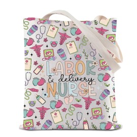 ZJXHPO Labor And Delivery Nurse Appreciation Gift Labor Nurse Tote Bag OB Nurse Reusable Grocery Shopping Bag (Labor Nurse Tote)
