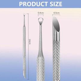 Aiyraa Cuticle Pusher - 2-in-1 Professional Cuticle Pusher Tool, Ideal for Lifts and Removes Cuticles, Staleks Pro Quality Substitute, Expert 51/2 Design