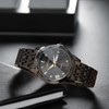 BUREI Herrenuhr Simulation Quarz Band Diamant Edelstahl Uhr Kalender Datum