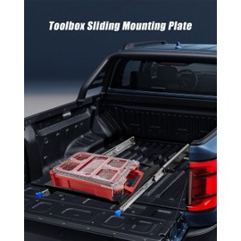 Toolbox Sliding Mounting Plate Compatible with Miwoqi Packout, 20In Carriage Slide Extend Metal Base for Truck Vans Trailers