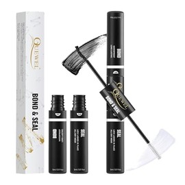 QUEWEL Pegamento para Pestañas Lash Bond and Seal,Pegamento de Pestañas En Racimo(QU-MX-Black-Bond-Seal)