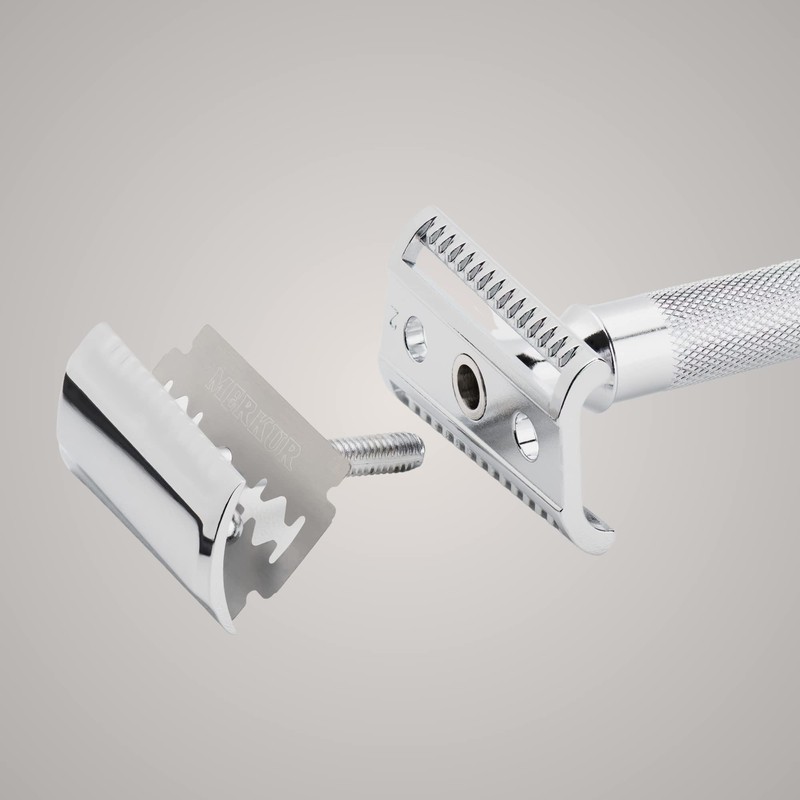 MERKUR Safety Razor 37C | Bevel Cut Gloss Chrome |