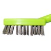アズマ工業 コケ取りブラシ ステンレス ブラシ コンクリートに付いたコケ掃除に 幅:7cm、ヘッド幅:2cm グリーン BA725