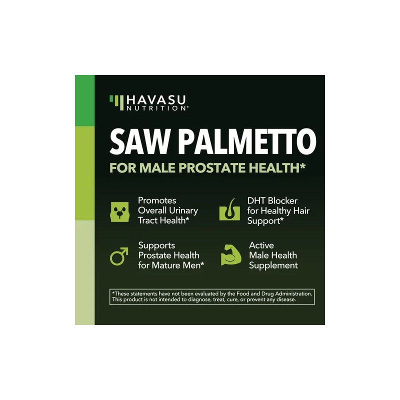 Havasu Nutrition Saw Palmetto 500mg 100 Cápsulas Vegan