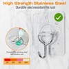 YSJNUS Adhesive Wall Hooks for Hanging Heavy Duty 33lb(Max), Waterproof