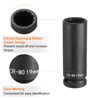 HARFINGTON 2Pcs 12-Point Deep Impact Socket 1/2 Inch Drive 19mm