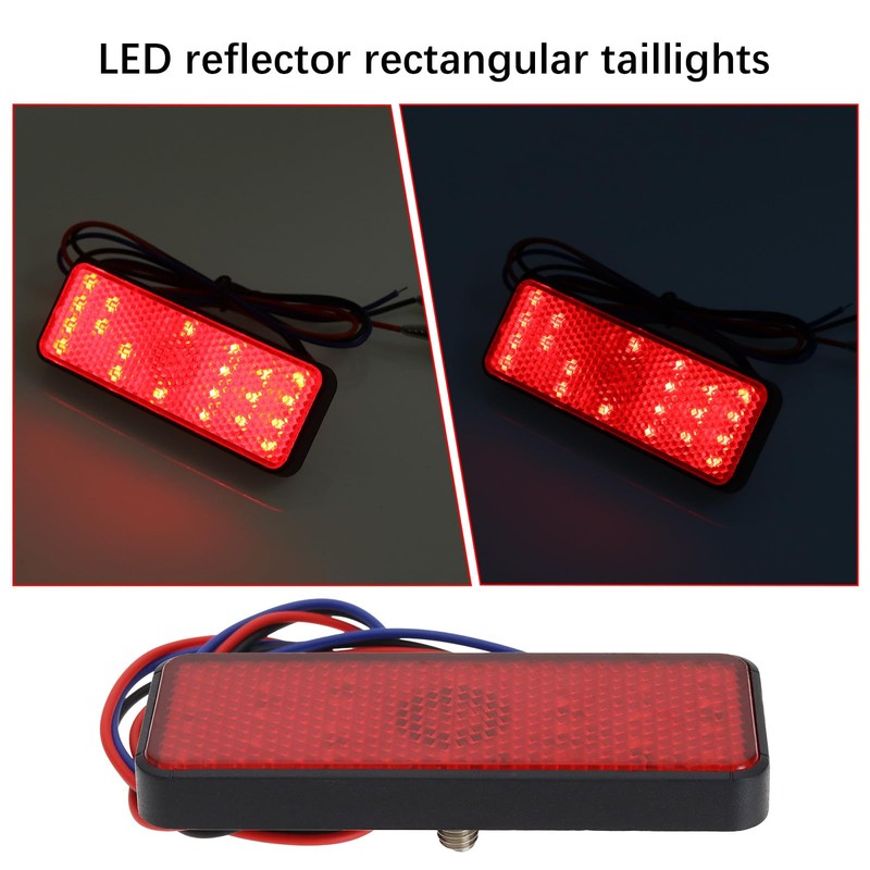 SING F LTD 2PCS Red 12V 24 LED Motorcycle Tail