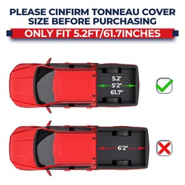 MOSTPLUS 5.5FT Roll-Up Soft Vinyl Truck Bed Tonneau Cover Compatible for 2009-2025 2026 Ford F150 F-150 Short Bed On Top (67Inch)