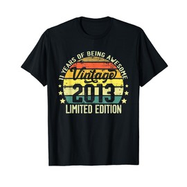 11 Year Old Gifts Vintage 2013 Limited Edition 11th Birthday T-Shirt