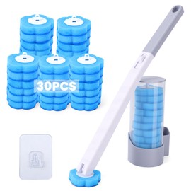 Juego de Cepillo Desechable para Inodoro con 30 Almohadillas de Repuesto