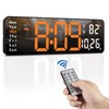 Qecyd Digital Clock, Wall Mounted, Large, Multi-Purpose Use, Alarm Clock,
