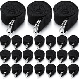 Venbytech for 24 Pieces Yoga Strap Stretching Exercise Adjustable Straps 6 ft