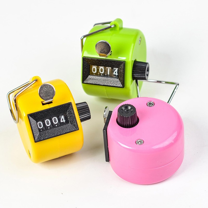 6 Pack Handheld Tally Counter,4 Digit Number Count Clicker Counter,Round