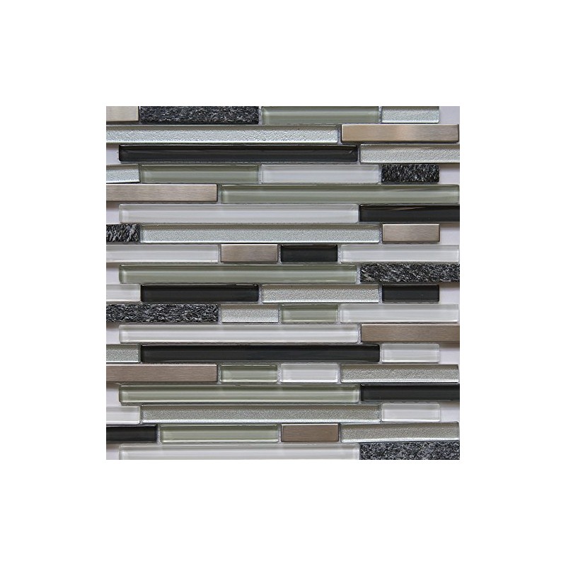 Simple Tile - 5 Sheets Glass and Stone Mosaic Tile